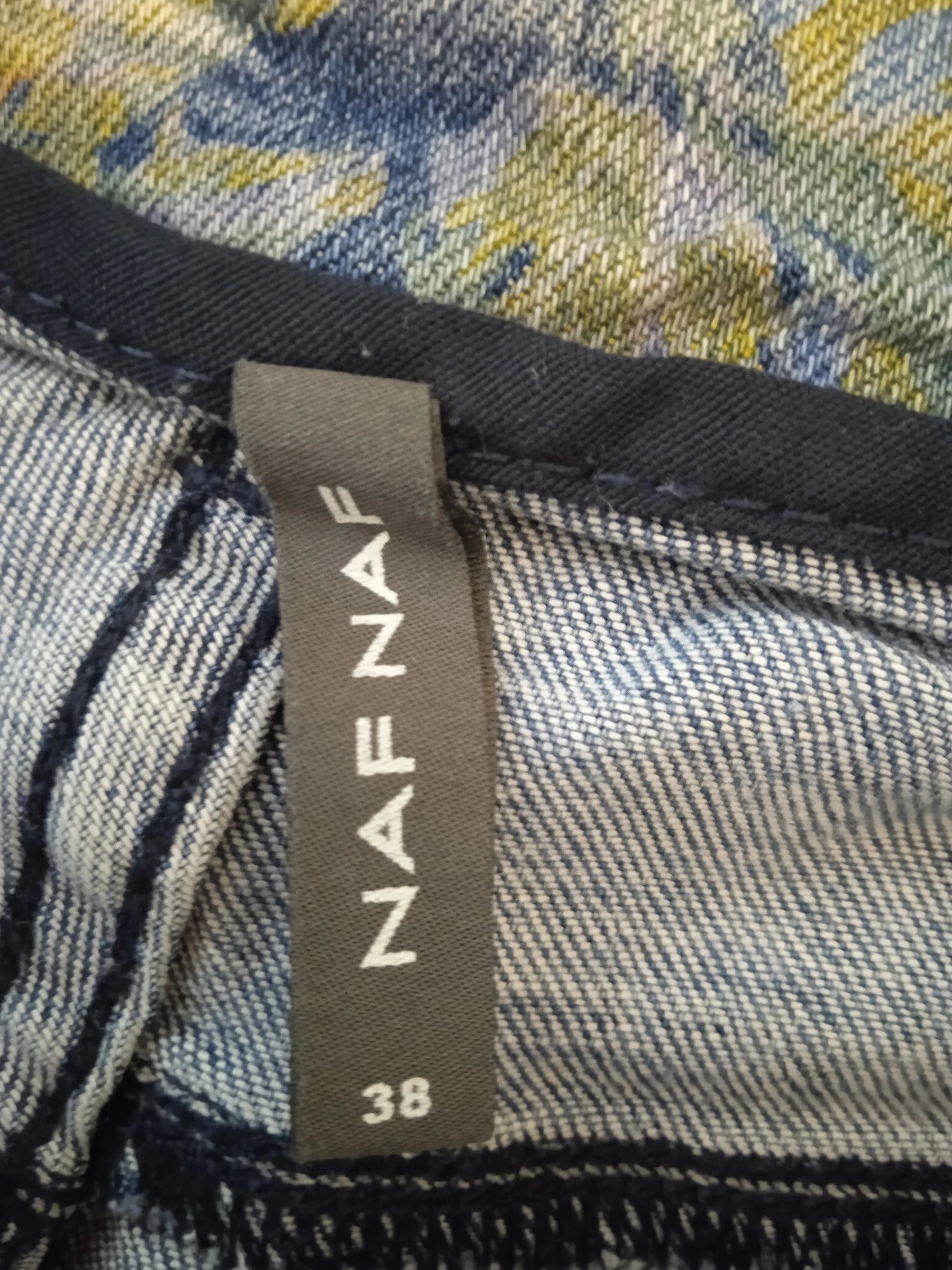 Short de jeans con motivos de aspecto pintado NAF NAF talla 38 – photo 5